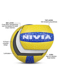 Nivia G-2020 Rubber Volleyball | Size: 4 | Laminated | 18 Panels | for Indoor & Outdoor Matches | Machine Stitch | Butyl Bladder | High Air Retention