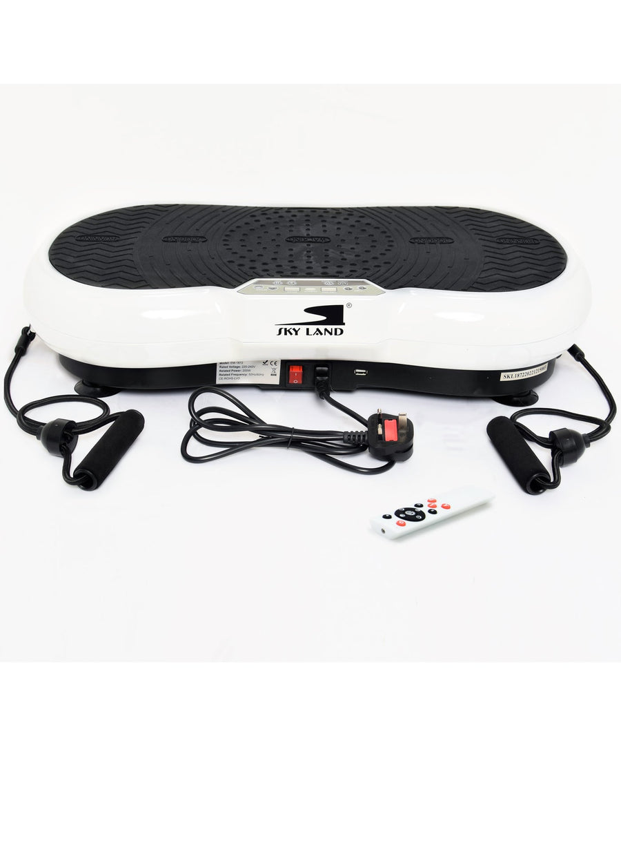 Sky Land Crazy Fitness Vibration Plate | Ultra-Thin Body Slimmer Machine | 99-Speed Levels, 3 Workout Modes, Bluetooth Speaker | Whole Body Workout & Weight Loss Trainer, EM-1872