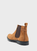 Robert Wood Strap Detail Casual Suede Chelsea Boots