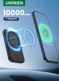 Ugreen 10000 mAh 10000mAh Wireless Power Bank Magnetic MagSafe Wireless Portable Charger Fast Charging Charger PD 20W Wired Charging iPhone MagSafe Charger Battery Pack For iPhone 16 15 Series Apple Watch S10 Airpods Grey