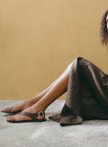 MANGO Casual Leather Cross Strap Sandals