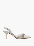 Flora Bella By Shoexpress Women Studded Pointed Toe Shoes with Buckle Closure and Kitten Heels