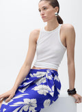 MANGO Floral Sarong Skirt