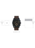 FOSSIL Men's Water Resistant Analog Watch FS4656 - 42 mm - Brown