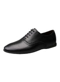 Husk'sWare Lace-up Leather Formal Shoes Black