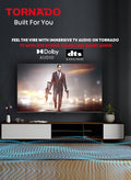 TORNADO 55 Inch 4K ULTRA HD Smart TV, Google TV with Hands Free Voice Control, Built-in Receiver, Dolby Vision Atmos, HDR 10+, Game Mode, Wide Colour Gamut, DTS HD, Google TV Android 55UA3400G Black