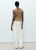 MANGO Draped Neck Lyocell Top
