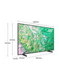 Samsung Smart TV, Crystal UHD, DU8000, 65 Inch, 2024, Dynamic Crystal Color, 4K Upscaling, Tizen OS, AirSlim Design UA65DU8000UXZN Titan Gray