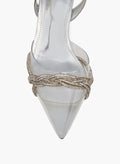 Flora Bella By Shoexpress Women Studded Pointed Toe Shoes with Buckle Closure and Kitten Heels