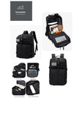Journey Mate 50L Tactical Backpack Fishing Outdoor Mountaineering Hiking Camping Multi-Function Backpack Rucksack Black