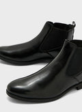 Robert Wood Faux Leather Chelsea Boots