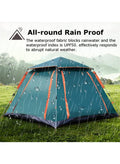 MissTiara Instant Pop Up Outdoor Family Camping Tent for 3-5 Person with Carry Bag and Moisture-proof Pad Waterproof Windproof Ultraviolet-proof Cabin Tent
