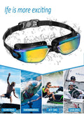 SUCITY 5-in-1 Anti-Fog Swimming Goggles - Goggle Set with Swimming Cap, Earplugs, Nose Clip, Leak-Proof Goggles - Waterproof Swimming Goggles that Can Effectively Block Ultraviolet Rays - Suitable for Men, W