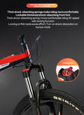ETG 26 Inch Folding Mountain Bike, 24 Speed Full Suspension Bicycle with High-Carbon Steel, Dual Disc Brake Non-Slip Quick Release tire Folding MTB for Adults/Men/Women