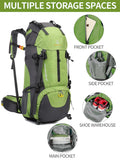 MissTiara 60L High-Capacity Waterproof Outdoor Sport Camping and Hiking Backpack With Shoe Compartment