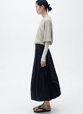 MANGO Flared Puffed Hem Skirt