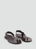 MANGO Casual Leather Cross Strap Sandals