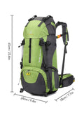 MissTiara 60L High-Capacity Waterproof Outdoor Sport Camping and Hiking Backpack With Shoe Compartment