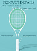 DUNISO Tennis Rackets Set for Student Training Tennis and Beginners of 2 Tennis Racquets Lightweight Including Tennis Bag and Water Injection Base