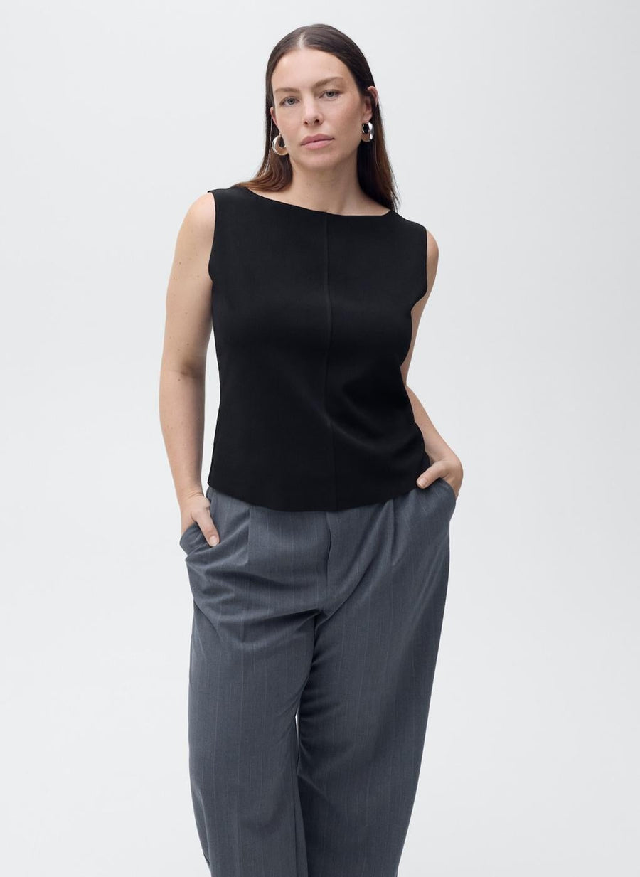 MANGO Boat-Neck Knitted Top