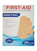 Sheer Strip Bandages Safe And Lasting Adhesive Latex Free