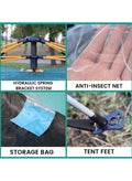 AIWANTO Pop Up Tent Double Doors Frame Garden Picnic Hiking Tent Light and Practical Popup Tent Waterproof for Camping for 3-4 People 200 \* 200 \* 135cm