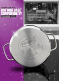 FEELINGS Stainless Steel Cookware Set 7PCS – 4 Cooking Pots (3 with Lids + 1 without Lid), Full Induction Compatible, Durable Kitchen Set